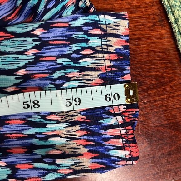 Gilli Womens Maxi Tank Dress XL Navy Bodice Turquoise Pink Skirt Abstract Print - Picture 11 of 12